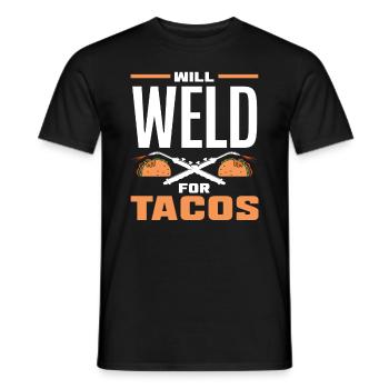 Soudure pour la déclaration humoristique de Taco - T-shirt homme - noir - Devant - AI Model Male 178 light (178cm)