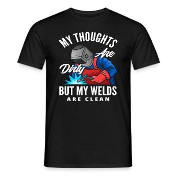 Meine Gedanken Sind Schmutzig Aber Meine - Männer T-Shirt - Schwarz - Vorne - AI Model Male 178 light (178cm)