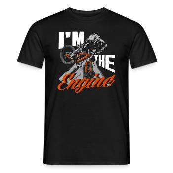 Je suis le moteur - T-shirt homme - noir - Devant - AI Model Male 178 light (178cm)
