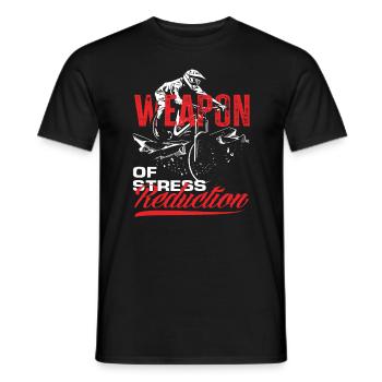 Arme pour réduire le stress - VTT Abenteuer - T-shirt homme - noir - Devant - AI Model Male 178 light (178cm)