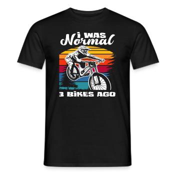 Ich War Normal 3 Fahrräder Vorher - Männer T-Shirt - Schwarz - Vorne - AI Model Male 178 light (178cm)