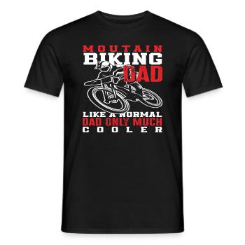 Mountain Biking Dad Much Cooler - Men's T-Shirt - black - Front - AI Model Male 178 light (178cm)