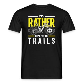 Ich Wäre Lieber Auf Den Trails Fahrrad - Männer T-Shirt - Schwarz - Vorne - AI Model Male 178 light (178cm)