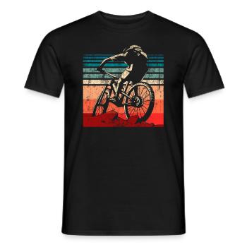 Aventure en VTT vintage - T-shirt homme - noir - Devant - AI Model Male 178 light (178cm)
