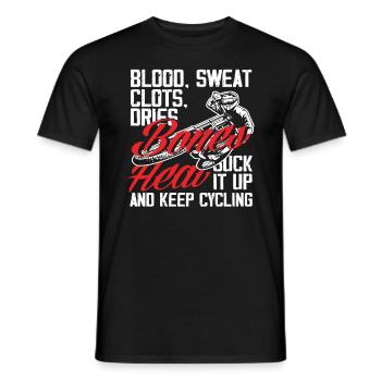 Sang Sueur Caillots Sèche Les os Guérissent Aspirent Garder - T-shirt homme - noir - Devant - AI Model Male 178 light (178cm)