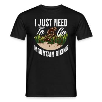 Je n’ai qu’à faire du VTT - T-shirt homme - noir - Devant - AI Model Male 178 light (178cm)