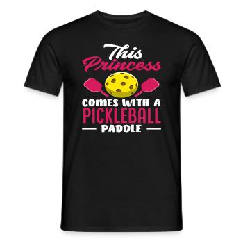 Cette princesse a une batte de pickleball - T-shirt homme - noir - Devant - AI Model Male 178 light (178cm)