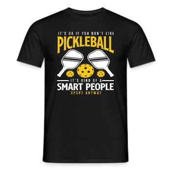 Pickleball - Le sport pour les gens intelligents - T-shirt homme - noir - Devant - AI Model Male 178 light (178cm)