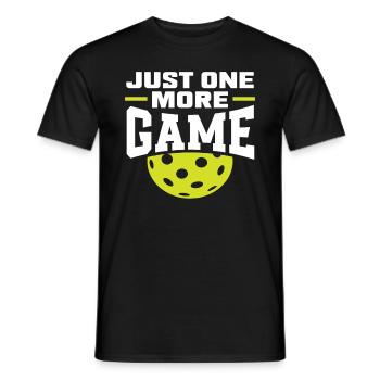 Just one more game Gamer Passion Pickleball - Men's T-Shirt - black - Front - AI Model Male 178 light (178cm)