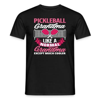 Pickleball granny like a normal granny only a lot - Men's T-Shirt - black - Front - AI Model Male 178 light (178cm)
