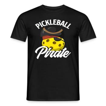 Pickleball Pirate pour les aventuriers - T-shirt homme - noir - Devant - AI Model Male 178 light (178cm)