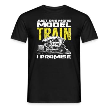 Nog een laatste modeltrein beloofd - Heren T-shirt - zwart - Voor - AI Model Male 178 light (178cm)
