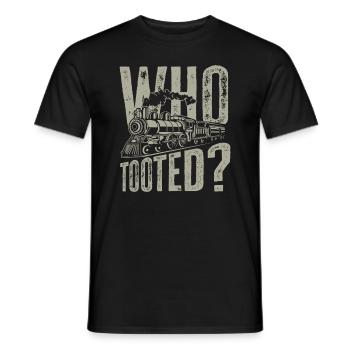 Qui a claironné un drôle de train en disant - T-shirt homme - noir - Devant - AI Model Male 178 light (178cm)