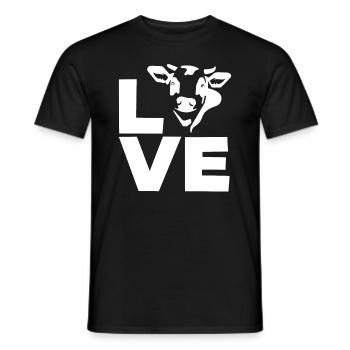 Liebe Kuh Design für Kuhliebhaber - Männer T-Shirt - Schwarz - Vorne - AI Model Male 178 light (178cm)
