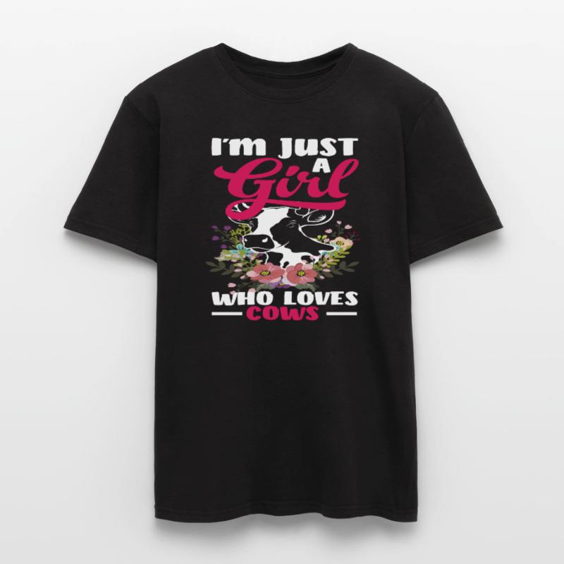 Ich Bin Einfach Ein Mädchen Das Kühe Liebt Männer T-Shirt