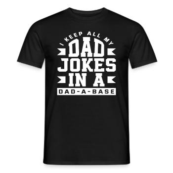 I keep all my dad jokes in one - Men's T-Shirt - black - Front - AI Model Male 178 light (178cm)