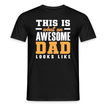 This is what a fantastic dad looks like - Men's T-Shirt - black - Front - AI Model Male 178 light (178cm)