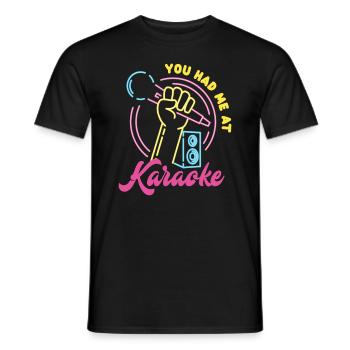 Vous m’avez eu au karaoké - T-shirt homme - noir - Devant - AI Model Male 178 light (178cm)