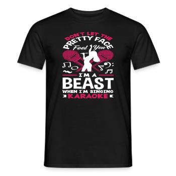 Ne vous laissez pas tromper par son joli visage - T-shirt homme - noir - Devant - AI Model Male 178 light (178cm)