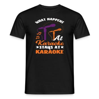 Was Bei Karaoke Passiert Bleibt Bei Karaoke - Männer T-Shirt - Schwarz - Vorne - AI Model Male 178 light (178cm)