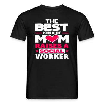 The best kind of mom raises a - Men's T-Shirt - black - Front - AI Model Male 178 light (178cm)