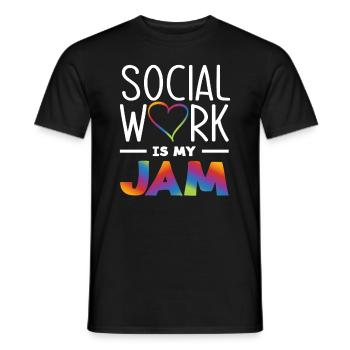 Social work is my thing - Men's T-Shirt - black - Front - AI Model Male 178 light (178cm)