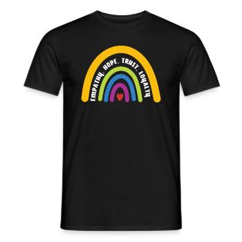 Empathy Hope Trust Loyalty Rainbow - Men's T-Shirt - black - Front - AI Model Male 178 light (178cm)