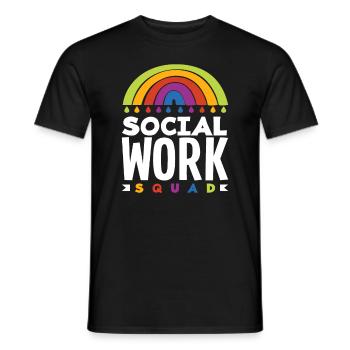 Social Work Team Rainbow - Men's T-Shirt - black - Front - AI Model Male 178 light (178cm)