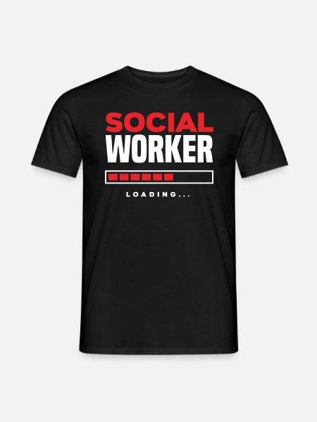 Social worker is summoned - Men's T-Shirt - black