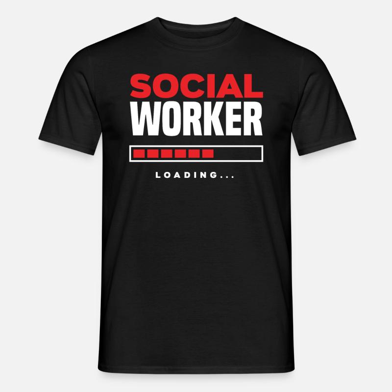 Sozialarbeiter Wird Geladen - Männer T-Shirt - Schwarz