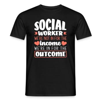 Social workers We are not for income - Men's T-Shirt - black - Front - AI Model Male 178 light (178cm)