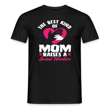 Die Beste Art Von Mama Erzieht Einen - Männer T-Shirt - Schwarz - Vorne - AI Model Male 178 light (178cm)
