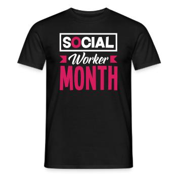 Social Worker Month Appreciation - Men's T-Shirt - black - Front - AI Model Male 178 light (178cm)