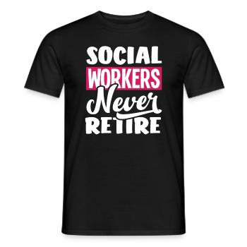 Social workers never stop - Men's T-Shirt - black - Front - AI Model Male 178 light (178cm)