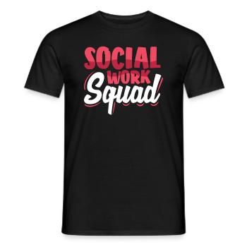 Social Work Squad - Männer T-Shirt - Schwarz - Vorne - AI Model Male 178 light (178cm)