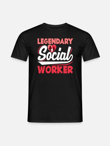 Legendary social worker - Men's T-Shirt - black