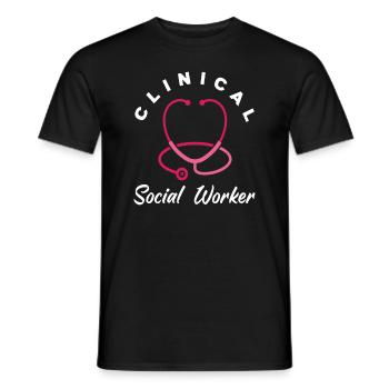 Clinical Social Worker - Men's T-Shirt - black - Front - AI Model Male 178 light (178cm)