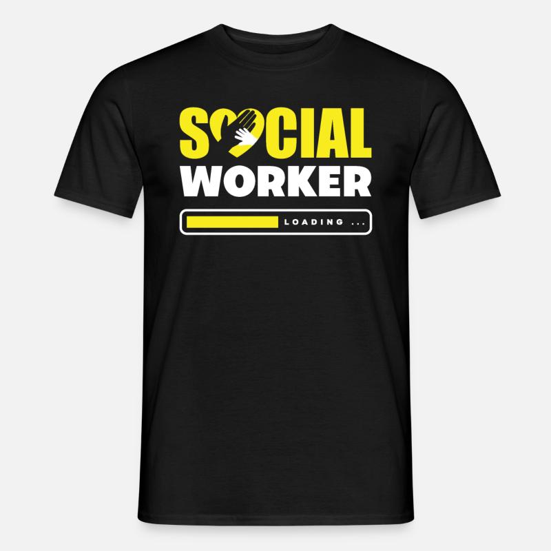 Sozialarbeiter Wird Geladen... - Männer T-Shirt - Schwarz