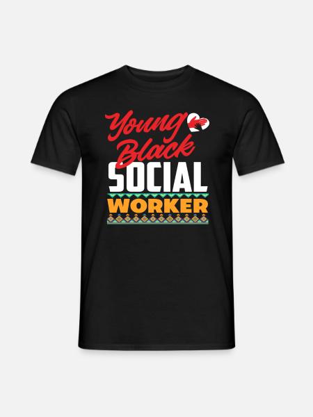 Young Black Social Workers - Men's T-Shirt - black