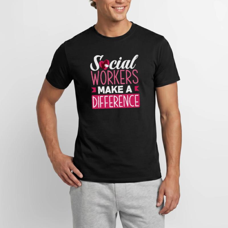 Social workers make a difference Men's T-Shirt