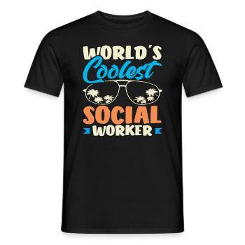 Weltweit Coolster Sozialarbeiter - Männer T-Shirt - Schwarz - Vorne - AI Model Male 178 light (178cm)