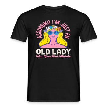 Être une vieille dame a été votre première erreur - T-shirt homme - noir - Devant - AI Model Male 178 light (178cm)