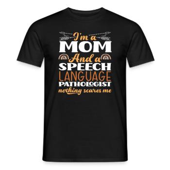 Je suis maman et orthophoniste rien - T-shirt homme - noir - Devant - AI Model Male 178 light (178cm)