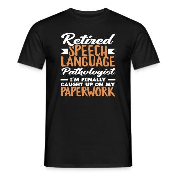 Retired Speech Language Pathologist - Männer T-Shirt - Schwarz - Vorne - AI Model Male 178 light (178cm)