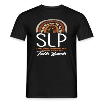SLP The one where we teach children - Men's T-Shirt - black - Front - AI Model Male 178 light (178cm)