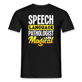 Les orthophonistes sont magiques - T-shirt homme - noir - Devant - AI Model Male 178 light (178cm)