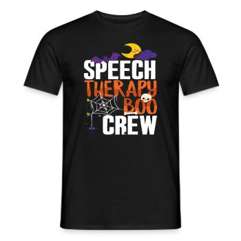 Orthophonie Boo Crew Halloween - T-shirt homme - noir - Devant - AI Model Male 178 light (178cm)