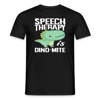 Sprachtherapie Ist Dino - Männer T-Shirt - Schwarz - Vorne - AI Model Male 178 light (178cm)