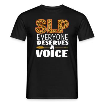 SLP Everyone deserves a vote - Men's T-Shirt - black - Front - AI Model Male 178 light (178cm)