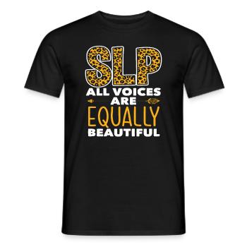 SLP All voices are equally beautiful - Men's T-Shirt - black - Front - AI Model Male 178 light (178cm)